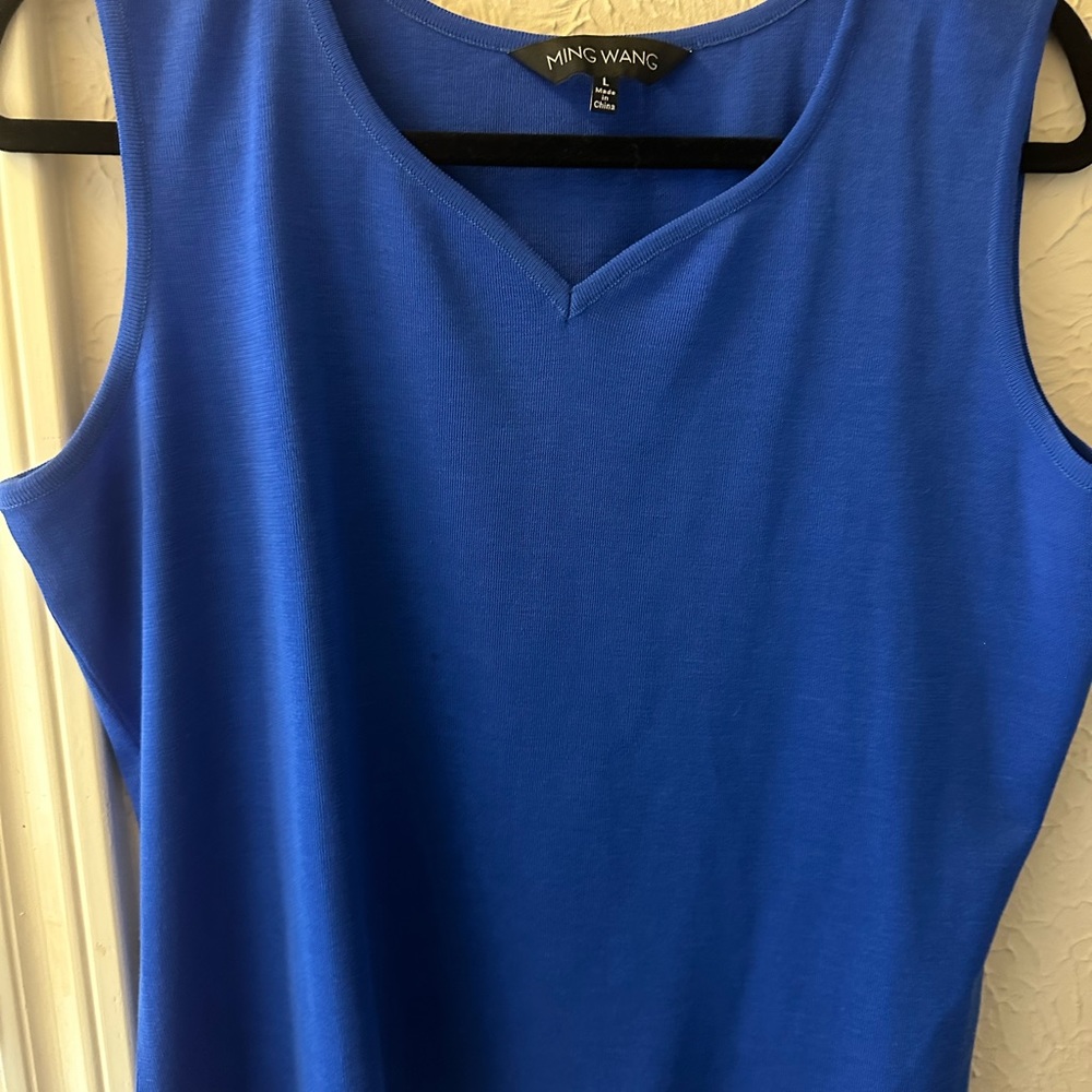 Ming wang royal blue tank top latge
